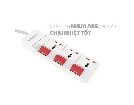 Ổ Cắm Điện SHE-OC1-3R Sunhouse ảnh 1