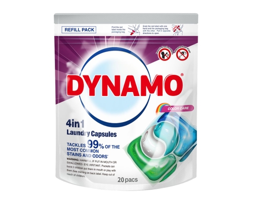 Viên Giặt Xả 4in1 Color Care 20 Viên Dynamo ảnh 0