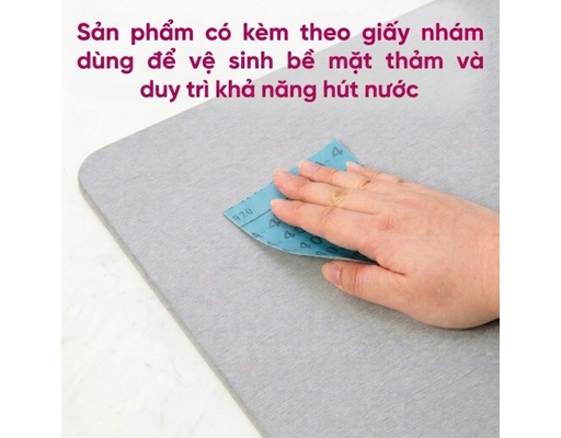 Thảm Đá Chùi Chân Tảo Biển SS26 Màu Xám Size 29x38.5cm HÓME CÓORDY ảnh 6