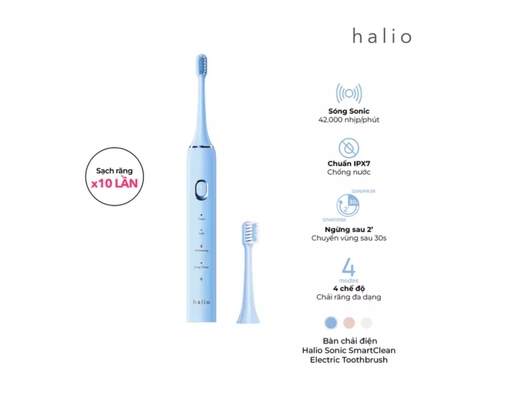 Bàn Chải Điện Sạch Sâu Smartclean Sky Blue Halio ảnh 1