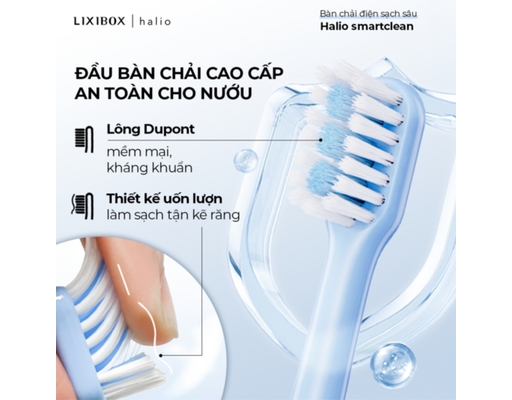 Bàn Chải Điện Sạch Sâu Smartclean Sky Blue Halio ảnh 3