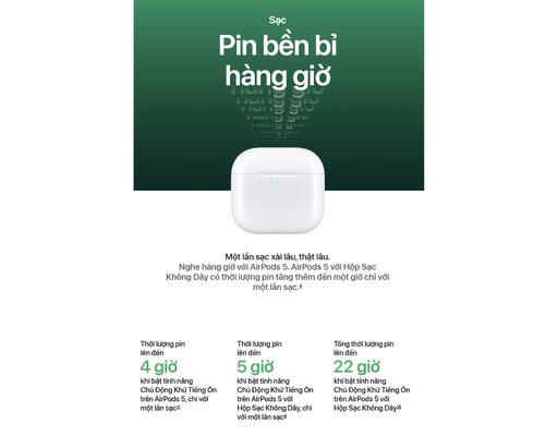 Tai Nghe AirPods 5 Sạc Không Dây MKFT4ZP/A Apple ảnh 13