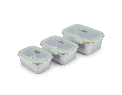 Combo 3 Hộp Thực Phẩm Inox 304 GCFC251 1300ml-1800ml-2800ml Green Cook ảnh 2
