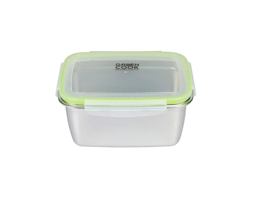 Combo 3 Hộp Thực Phẩm Inox 304 GCFC251 1300ml-1800ml-2800ml Green Cook ảnh 3