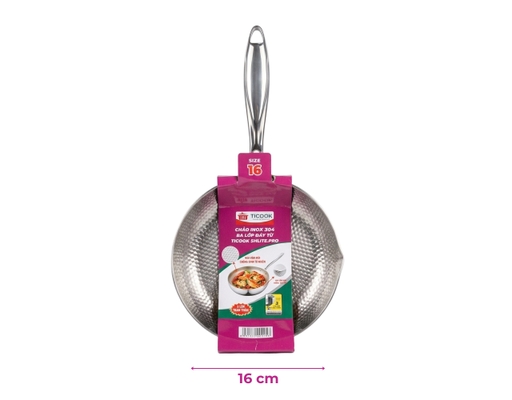 Chảo Inox 304 Ba Lớp Đáy Từ SH Lite Pro 16cm Ticook ảnh 1