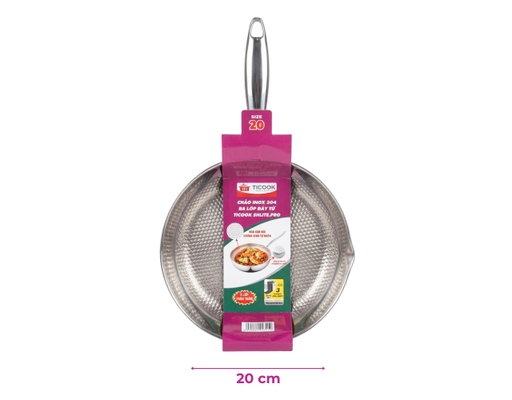 Chảo Inox 304 Ba Lớp Đáy Từ SH Lite Pro 20cm Ticook ảnh 1