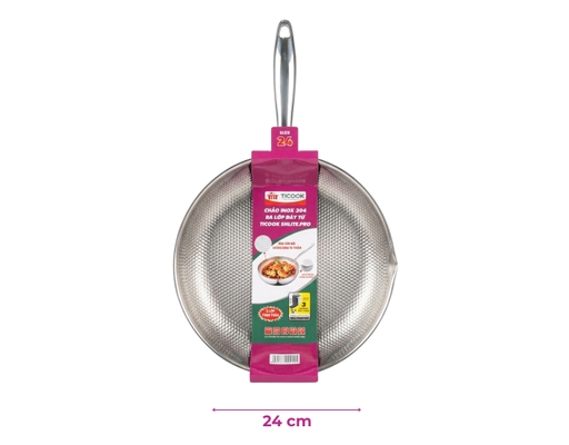 Chảo Inox 304 Ba Lớp Đáy Từ SH Lite Pro 24cm Ticook ảnh 1