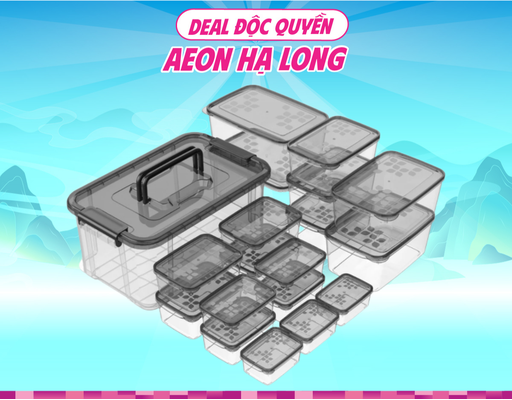 Bộ 19 Hộp Nhựa Đựng Thực Phẩm Matsu B19 Duy Tân ảnh 0