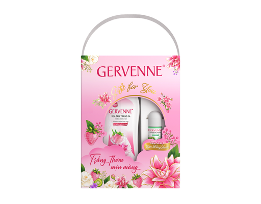 Sữa Tắm Dâu Tây Bạch Tuyết & Ly Hồng 900g Gervenne ảnh 0