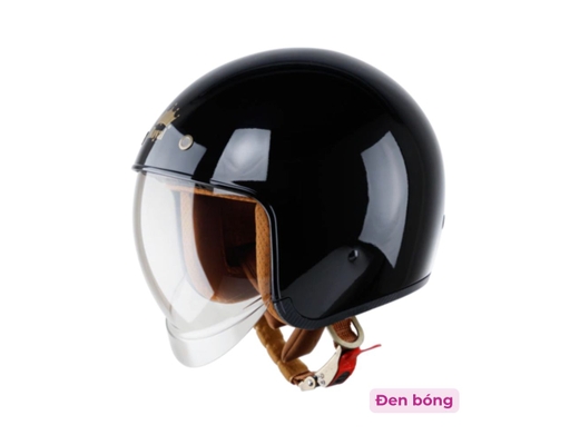 Mũ Bảo Hiểm 3/4 Đầu Kính Âm M139 Trơn Royal ảnh 12