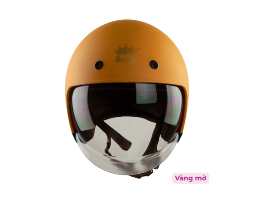 Mũ Bảo Hiểm 3/4 Đầu Kính Âm M139 Trơn Royal ảnh 1