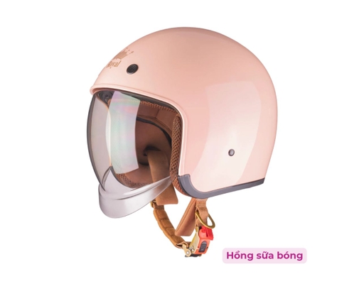 Mũ Bảo Hiểm 3/4 Đầu Kính Âm M139 Trơn Royal ảnh 5