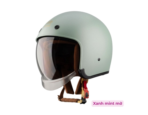 Mũ Bảo Hiểm 3/4 Đầu Kính Âm M139 Trơn Royal ảnh 6