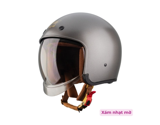 Mũ Bảo Hiểm 3/4 Đầu Kính Âm M139 Trơn Royal ảnh 8