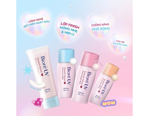 Sữa Chống Nắng Nâng Tông UV Màng Nhung Sáng Hồng SPF50+ PA++++ 30ml Bioré ảnh 4