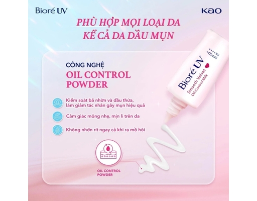 Sữa Chống Nắng Nâng Tông UV Màng Nhung Sáng Hồng SPF50+ PA++++ 30ml Bioré ảnh 6