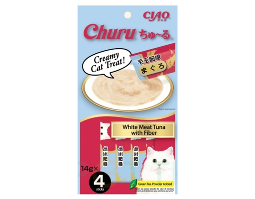 Gói 4 Thanh Súp Thưởng Cho Mèo Trưởng Thành Vị Cá Ngừ Trắng & Chất Xơ 14g CIAO ảnh 0