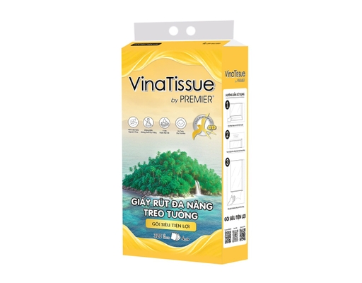 Giấy Rút Đa Năng Treo Tường Premier 4 Lớp 320 Tờ Vinatissue ảnh 0