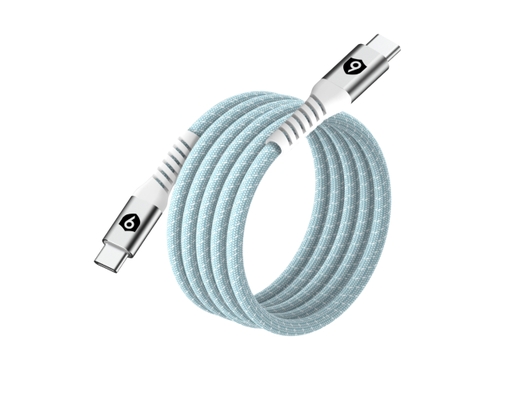 Cáp Từ Tính Tự Cuộn USB-C To USB-C 1m 9C10MCCN Màu Xanh Dương 9Fit ảnh 0