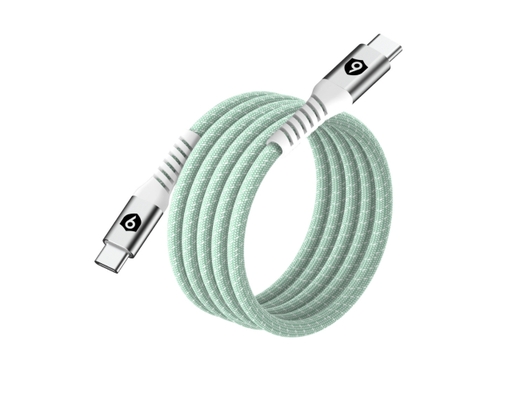 Cáp Từ Tính Tự Cuộn USB-C To USB-C 1m 9C10MCCG Màu Xanh Lá 9Fit ảnh 0