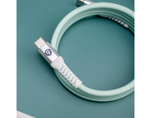 Cáp Từ Tính Tự Cuộn USB-C To USB-C 1m 9C10MCCG Màu Xanh Lá 9Fit ảnh 1