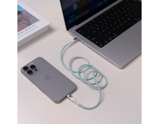 Cáp Từ Tính Tự Cuộn USB-C To USB-C 1m 9C10MCCG Màu Xanh Lá 9Fit ảnh 4
