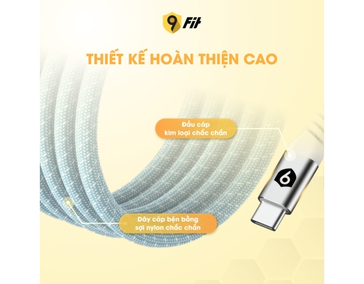 Cáp Từ Tính Tự Cuộn USB-C To USB-C 1m 9C10MCCP Màu Hồng 9Fit ảnh 4
