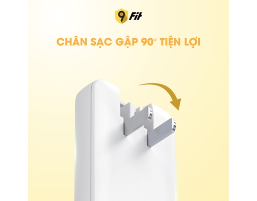 Sạc Slim PD 45W 2C GaN 9A452C06W Màu Trắng 9Fit ảnh 3