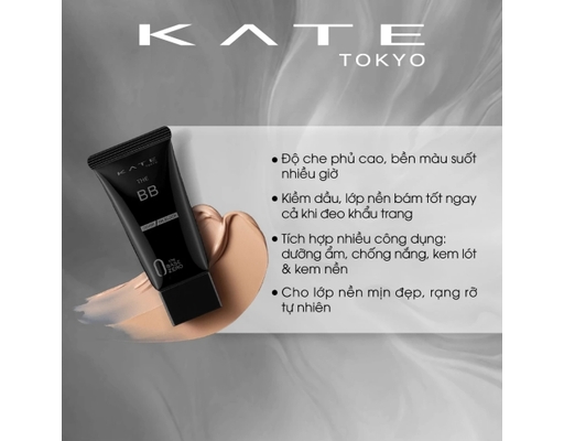 Kem Nền Che Phủ & Kiềm Dầu Màu EX1 Cho Tông Da Sáng The BB Cream Cover & Oil Block 30g KATE ảnh 6