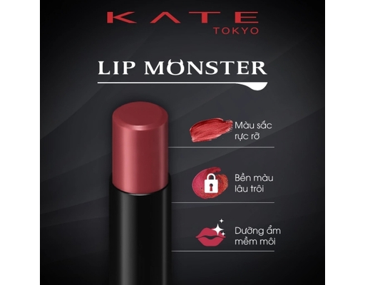 Son Môi Bền Màu Lâu Trôi Lip Monster Màu 15 Hồng Nude 3g KATE ảnh 2
