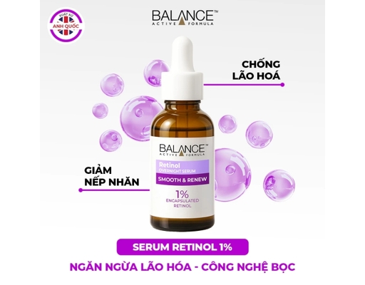 Serum Giúp Cải Thiện Nếp Nhăn Retinol 1% 30ml BALANCE ACTIVE FORMULA ảnh 1