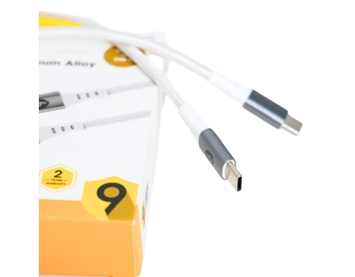 Cáp Sạc USB-C To USB-C 1m 9FCA001W Màu Trắng 9Fit ảnh 2