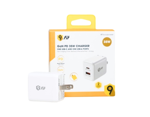 Sạc GaN 35W PD Fast Charger 1A1C 9FAC001W Màu Trắng 9Fit ảnh 5