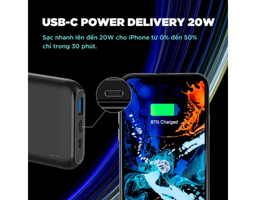 Sạc Dự Phòng 10,000mAh /3.7V Li-Polymer QE10009PQBK Energizer ảnh 9