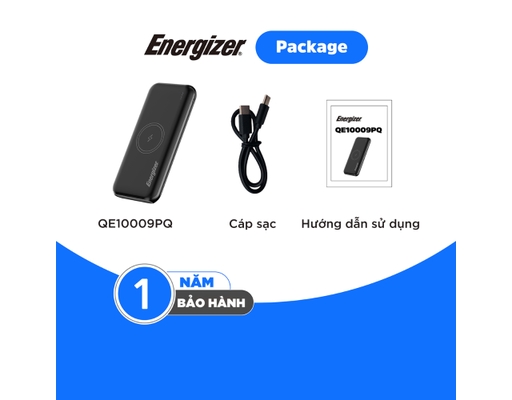 Sạc Dự Phòng 10,000mAh /3.7V Li-Polymer QE10009PQBK Energizer ảnh 12