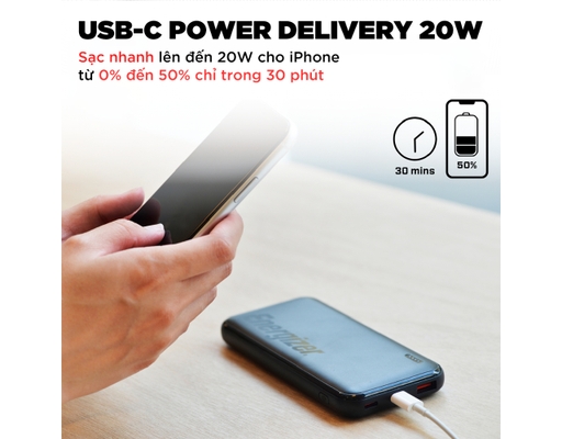 Sạc Dự Phòng 10,000mAh /3.7V Li-Polymer UE10055PQBK Energizer ảnh 7