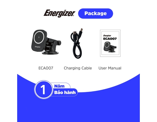 Sạc Không Dây 15W Kiêm Giá Đỡ Dùng Trong Ô Tô ECA007BK Energizer ảnh 10