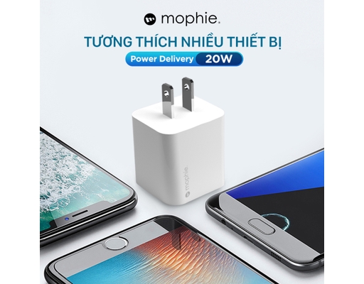 Sạc Nhanh PD 20W USB-C Màu Trắng - 409911348 Mophie ảnh 9