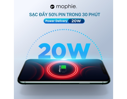Sạc Nhanh PD 20W USB-C Màu Trắng - 409911348 Mophie ảnh 8