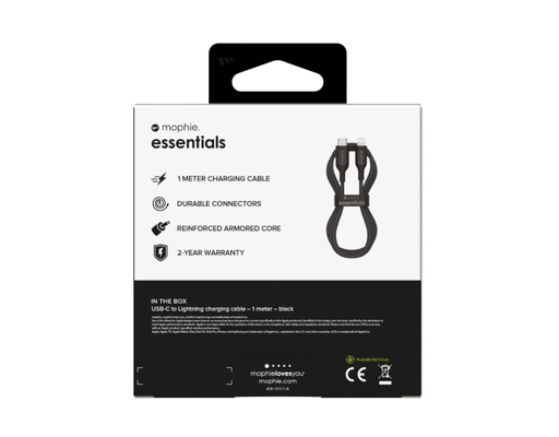Cáp USB-C To Lightning Essentials 1m Màu Đen - 409912244 Mophie ảnh 5