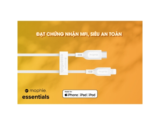 Cáp USB-C To Lightning Essentials 2m Màu Đen - 409912245 Mophie ảnh 6