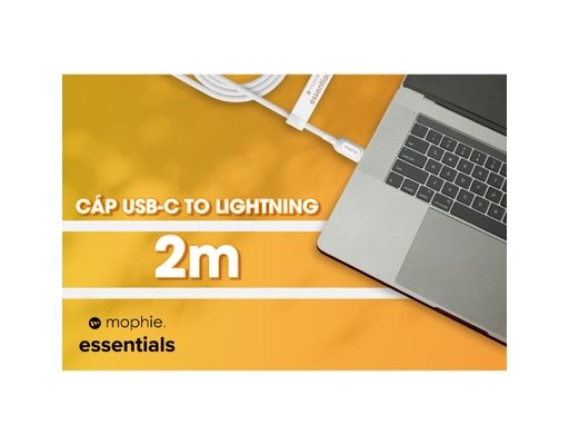Cáp USB-C To Lightning Essentials 2m Màu Trắng - 409912195 Mophie ảnh 8