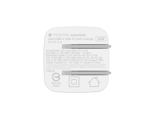 Sạc Essentials 35W 1A1C GaN Màu Trắng - 409916737 Mophie ảnh 6