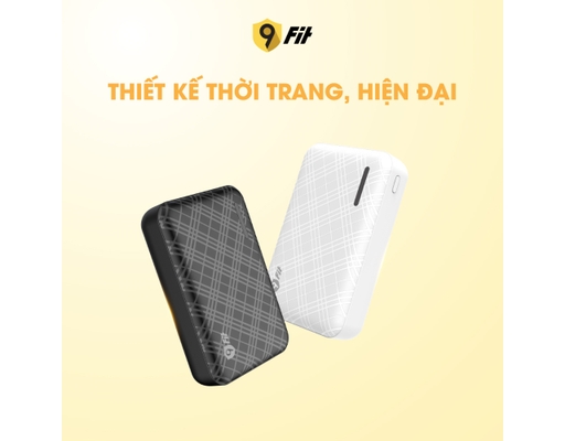 Sạc Dự Phòng Lite 10.000mAh/3.7V Lõi Pin Li-Polymer 9PL10K03B Màu Đen 9Fit ảnh 10