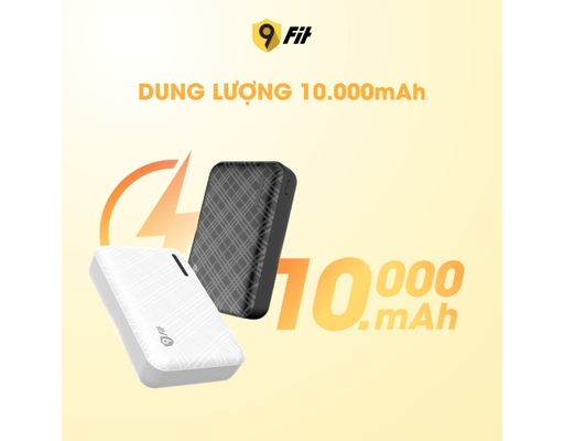 Sạc Dự Phòng Lite 10.000mAh/3.7V Lõi Pin Li-Polymer 9PL10K03B Màu Đen 9Fit ảnh 7