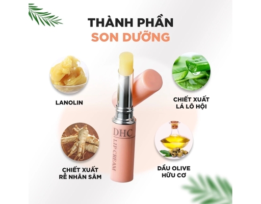 Son Dưỡng Môi Không Màu Làm Mềm Môi Lip Cream 1.5g DHC ảnh 2