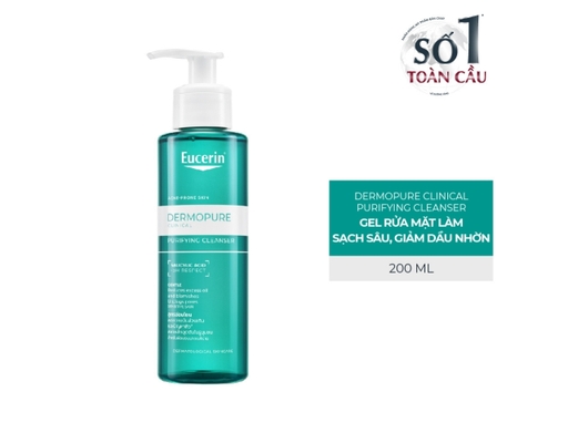 Gel Rửa Mặt Sạch Sâu Dermopure Clinical Purifying Cleanser 200ml Eucerin ảnh 2