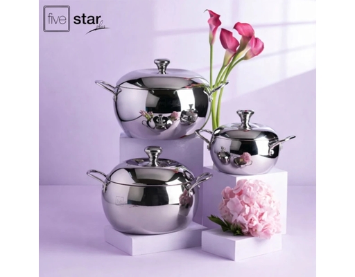 Bộ 3 Nồi Táo Inox 3 Lớp 18-20-24cm Fivestar ảnh 1