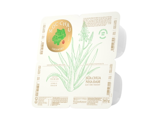 Lốc 4 Hộp Sữa Chua Nha Đam Creamery 90g Mộc Châu ảnh 1