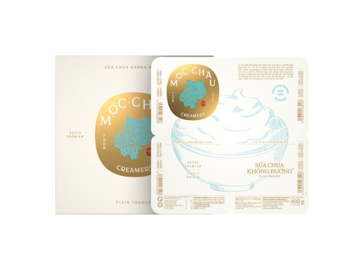 Lốc 4 Hộp Sữa Chua Không Đường Creamery 100g Mộc Châu ảnh 1